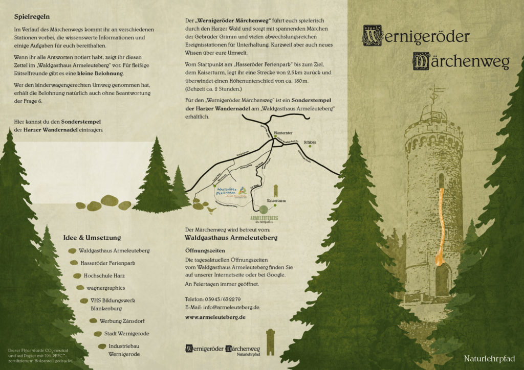 Flyer, Wernigeröder Märchenweg